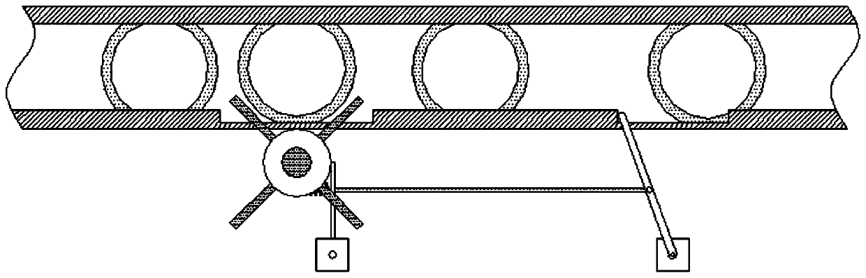 Conveying device for ensuring individual transportation of tires based on self-gravity