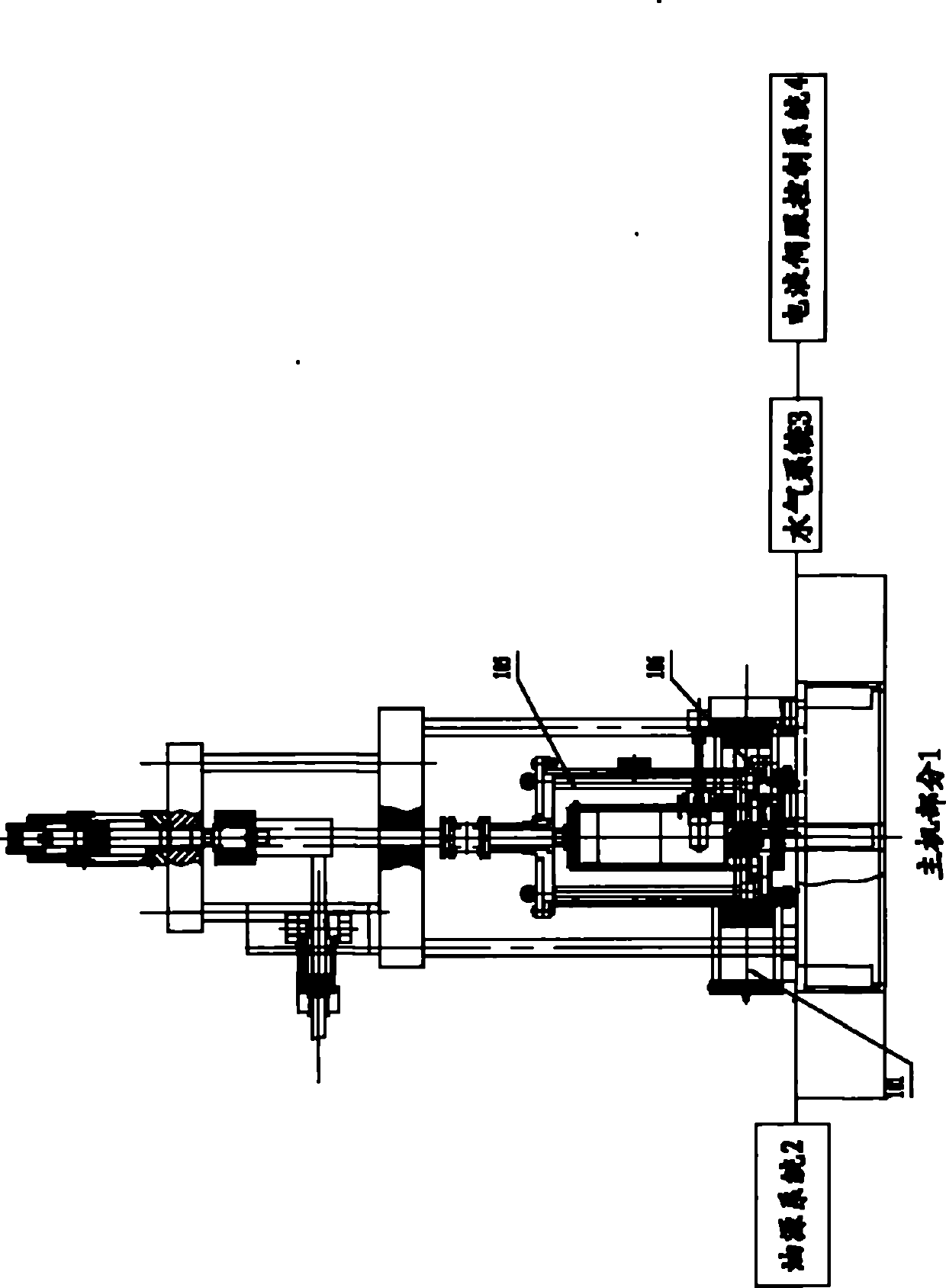 Pressing-twisting multi-shaft loading testing machine