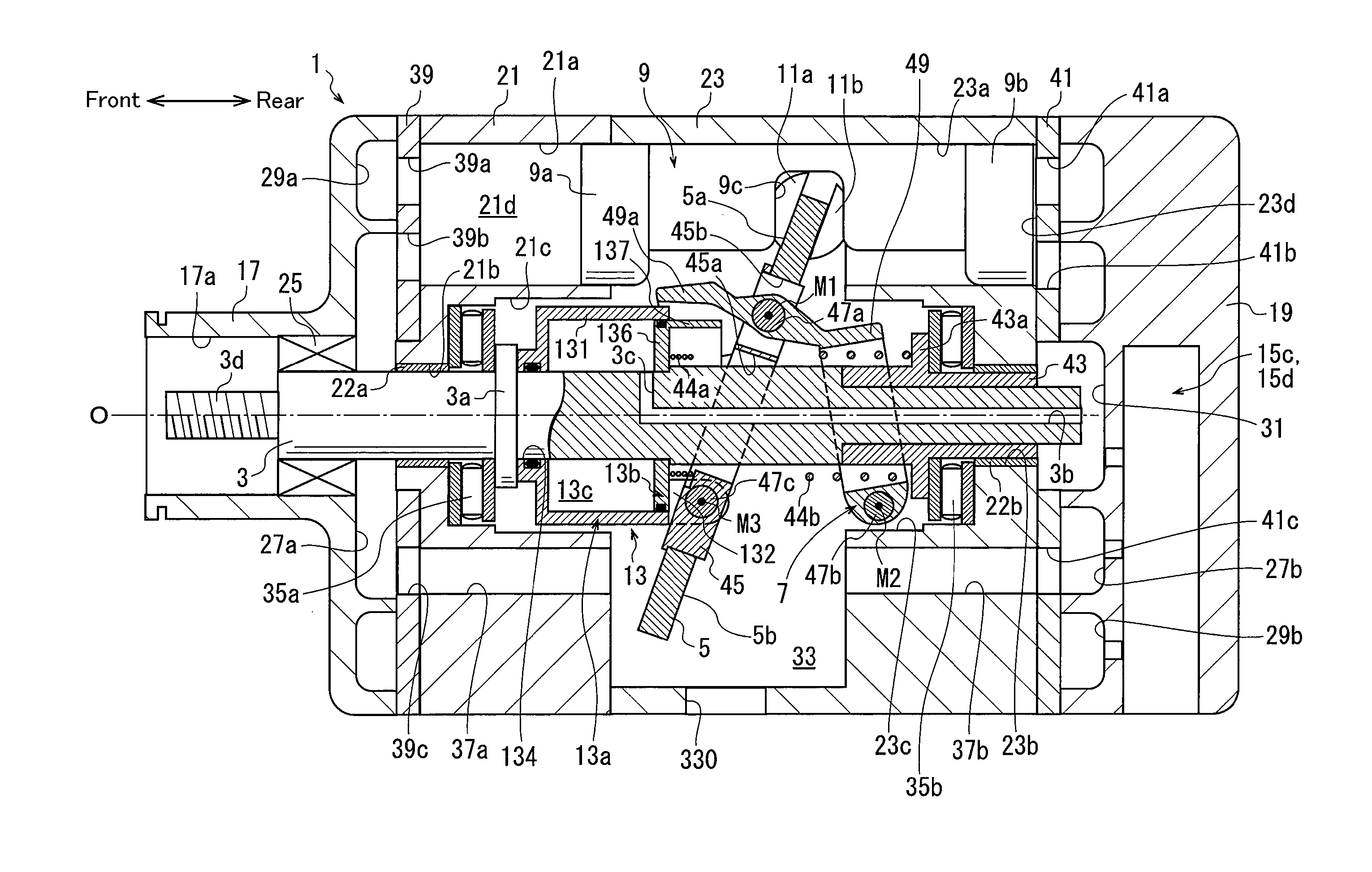 Variable displacement swash plate compressor