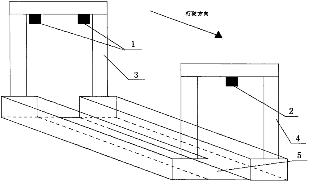 Continuous vehicle length measuring system based on single-line laser radar and measuring method thereof