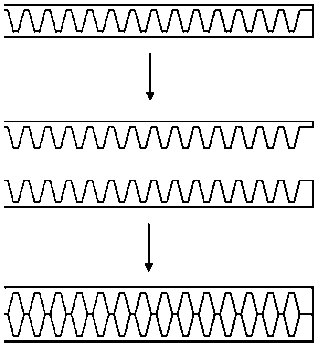 Dislocated welding type web punched prefabricated wrapped castellated beam