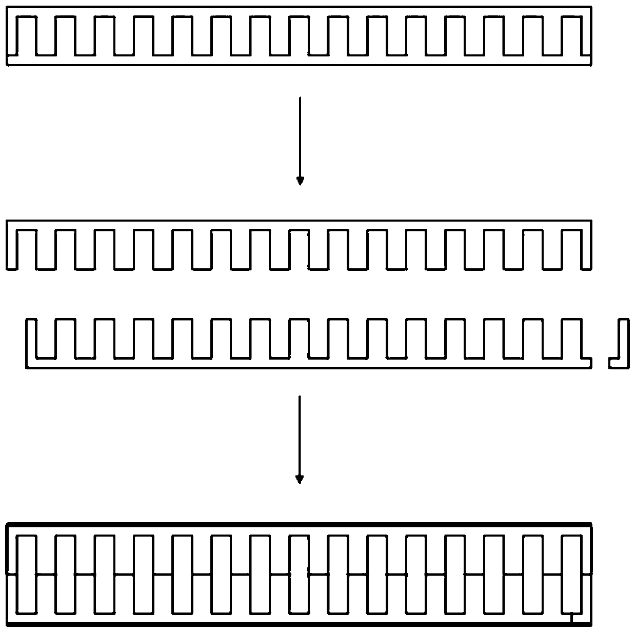 Dislocated welding type web punched prefabricated wrapped castellated beam