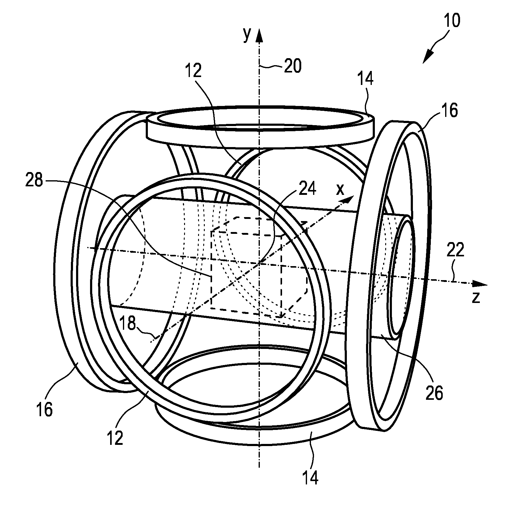 Coil arrangement for mpi