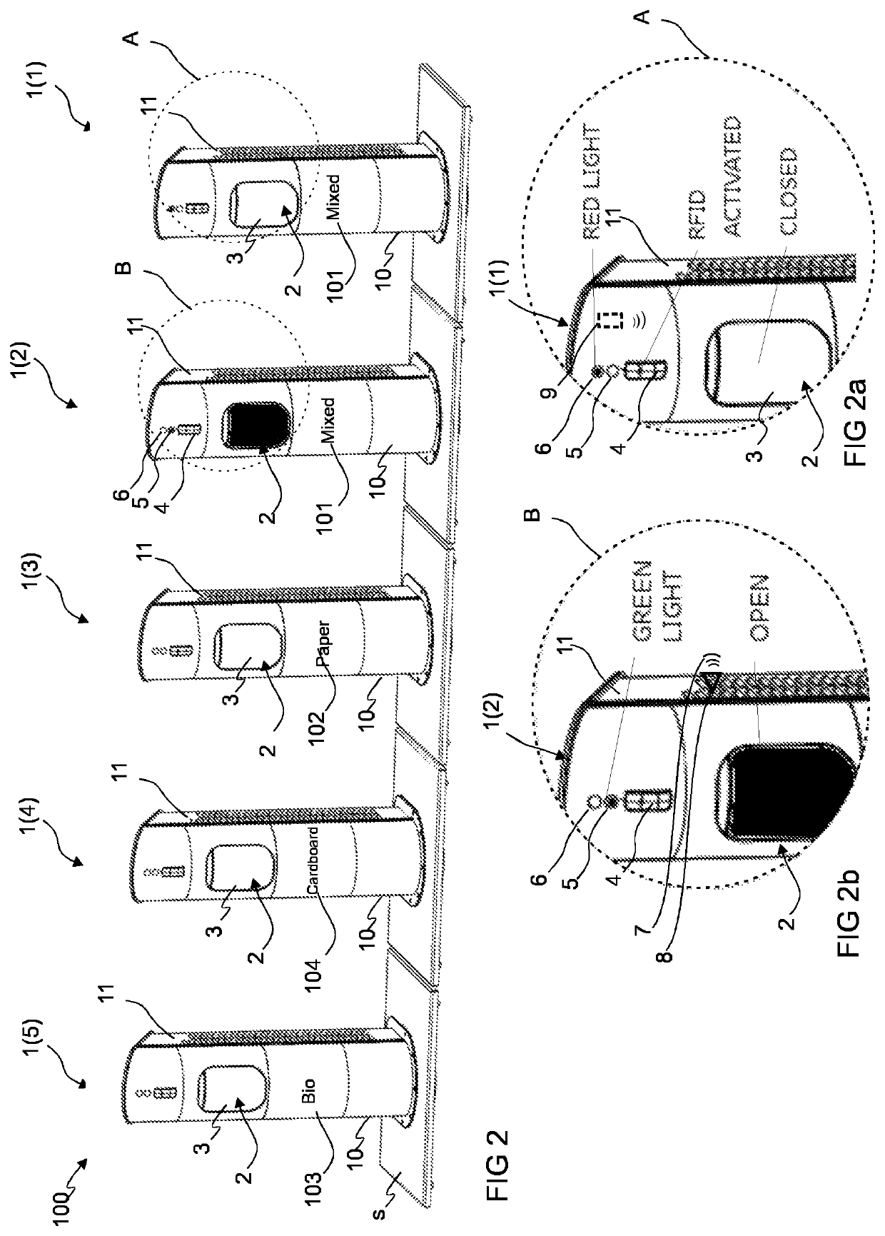 Method in a feed-in station and input point arrangement