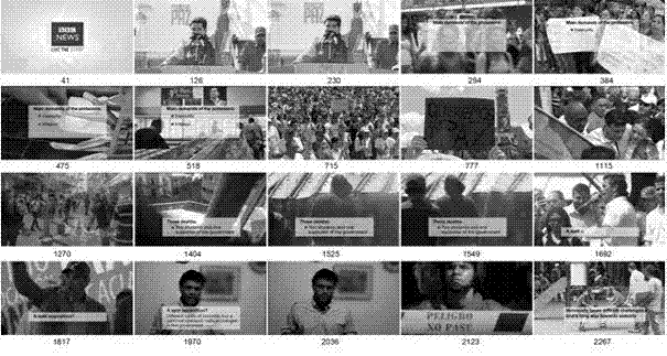 Fast video key frame extraction method of principal component characteristic curve analysis