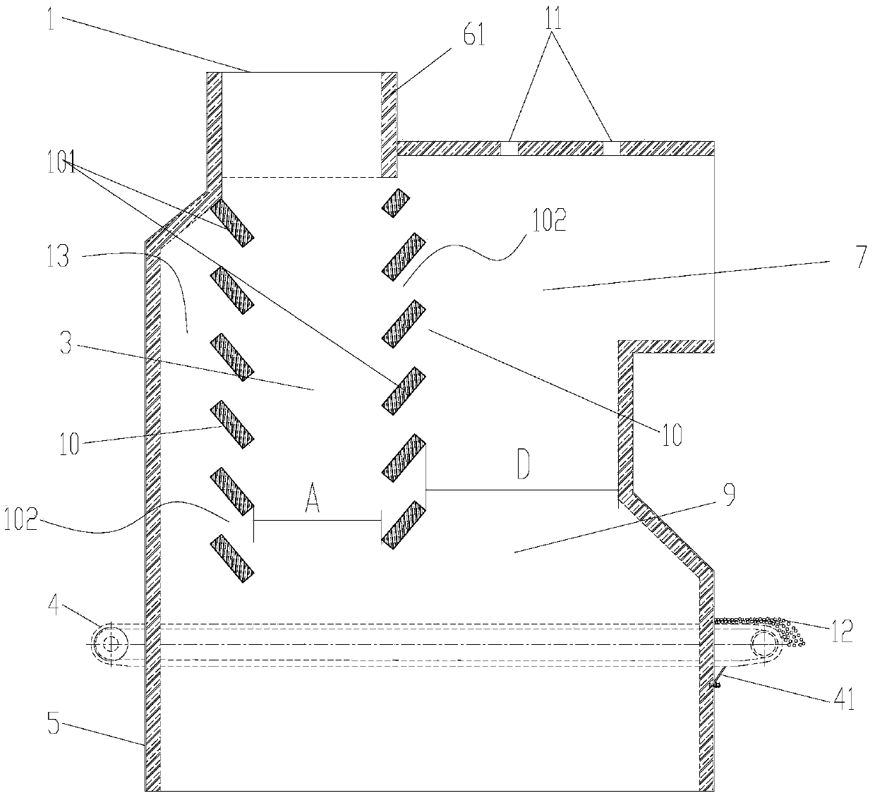 Solid fuel clean combustion device and method