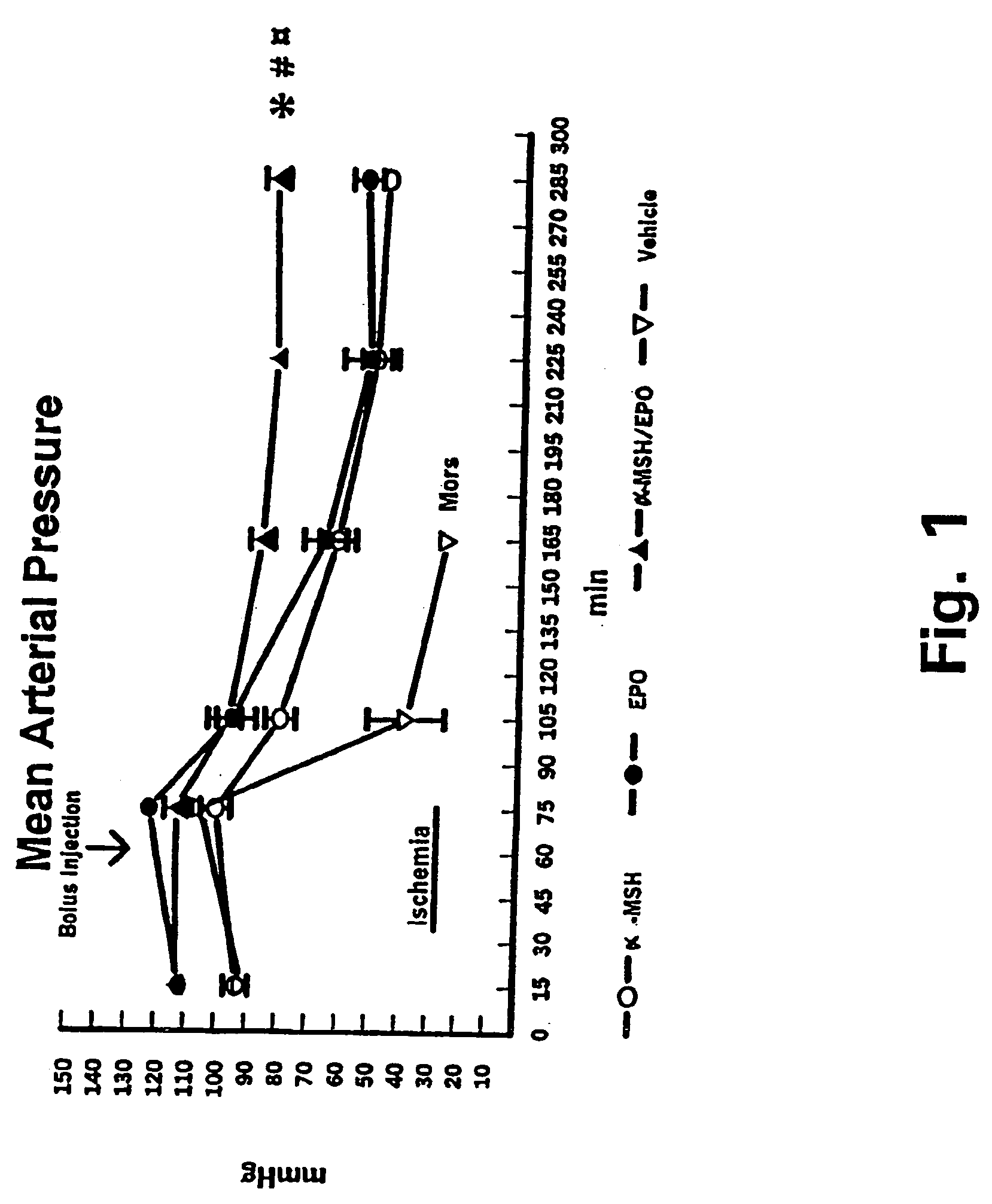 Use of alpha-MSH and EPO for preventing or treating ischemic conditions