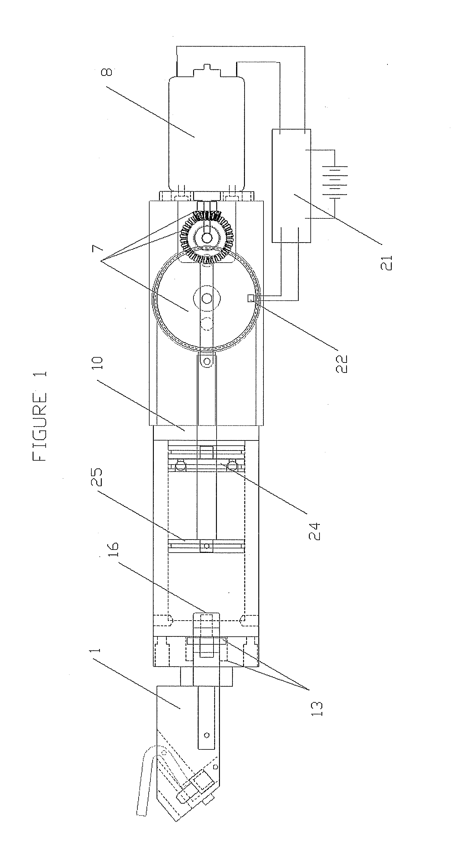 Electric motor driven tool for orthopedic impacting