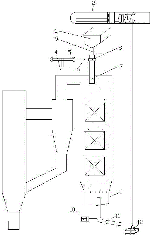 Circulating sand dust blowing device