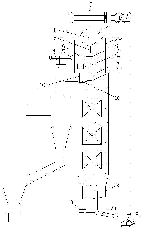 Circulating sand dust blowing device