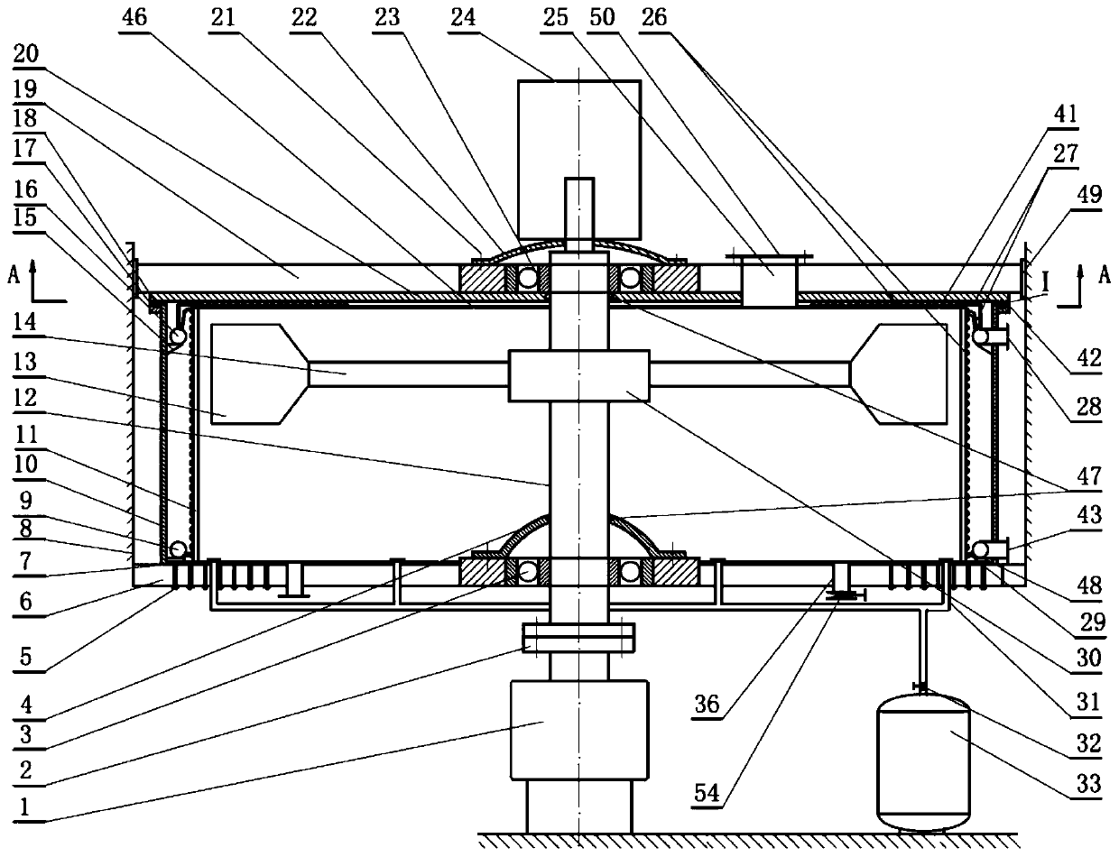 Device and method for lowering wind resistance power for large geotechnical centrifuge