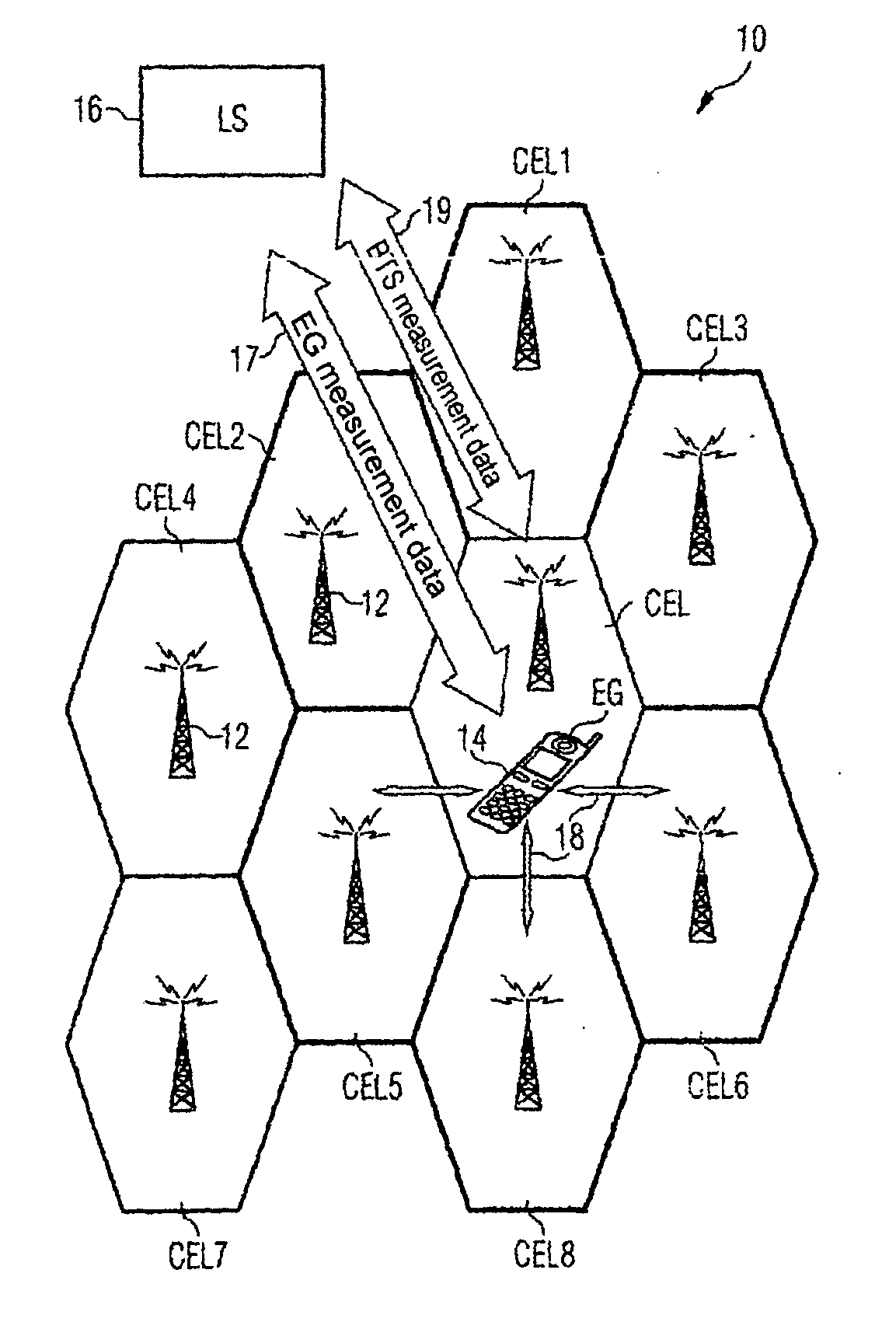 Method and device for determining the position of terminal in a cellular mobile radio network