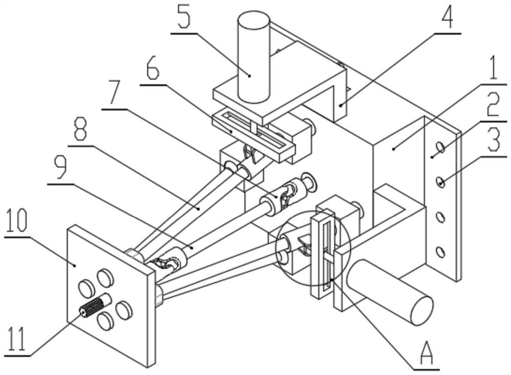 A drive shaft device for swing arm type agricultural machinery