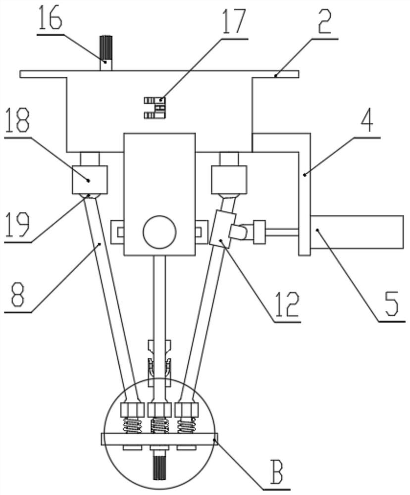 A drive shaft device for swing arm type agricultural machinery