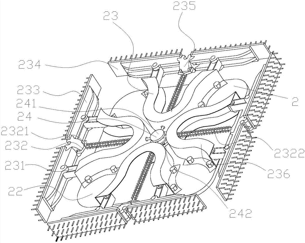 Retractable type central air conditioner pipeline cleaning device