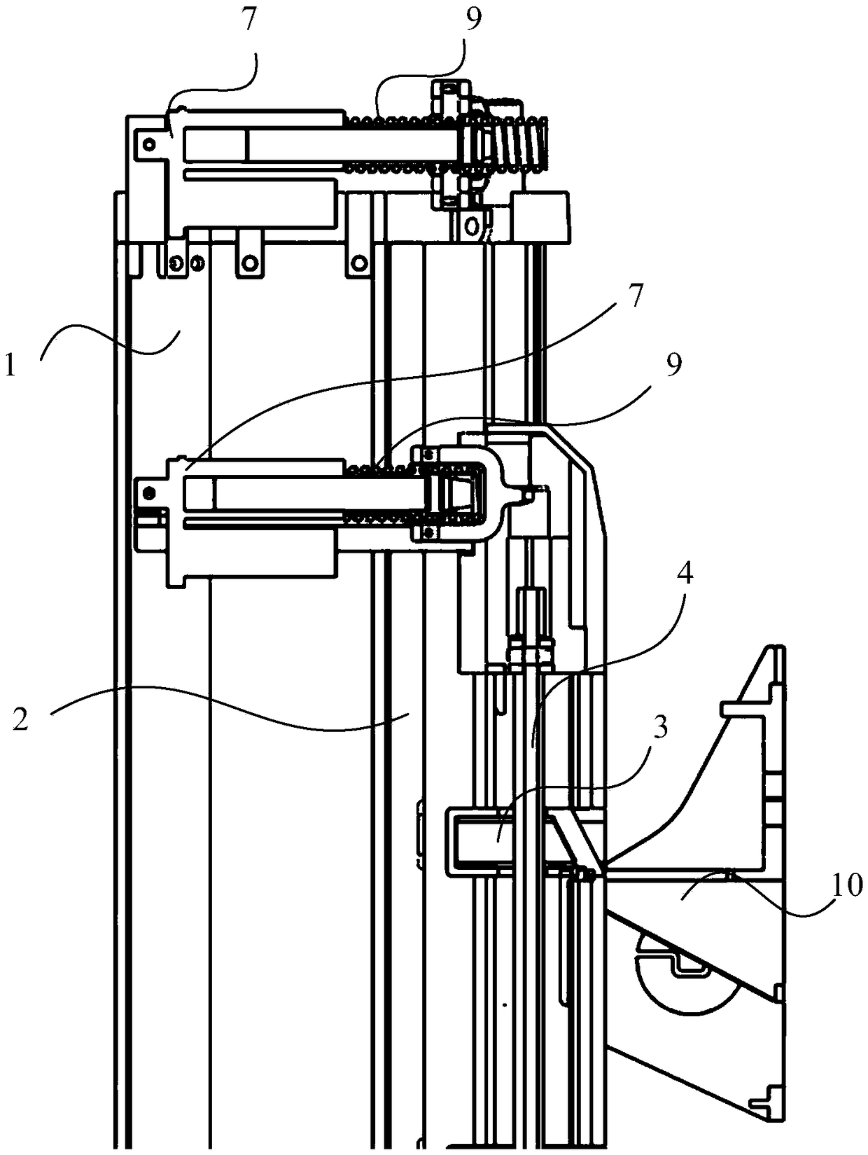 A slider-type telescopic claw floor climbing machine and a building climbing method thereof