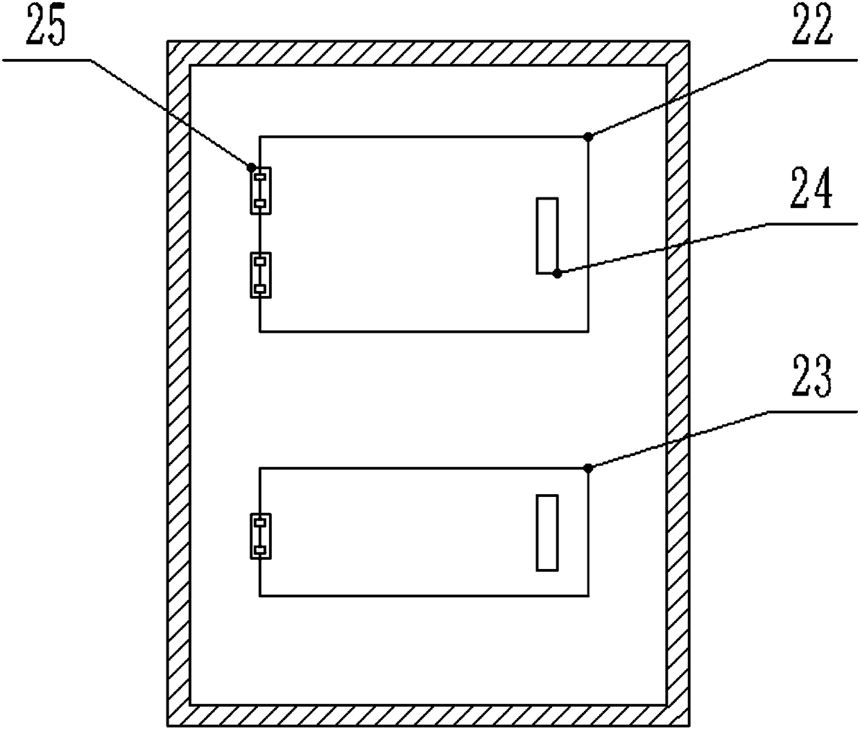 Vertical pressing type medical waste water separation treatment device