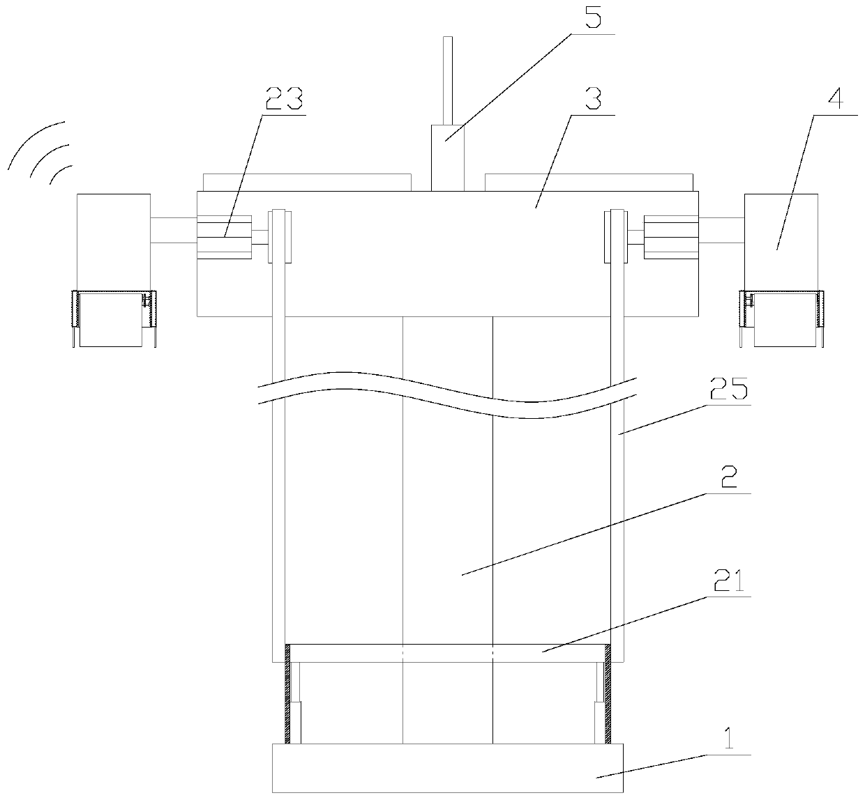 A communication tower with protective function