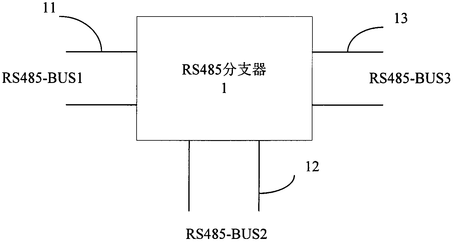 RS485 splitter and forming method