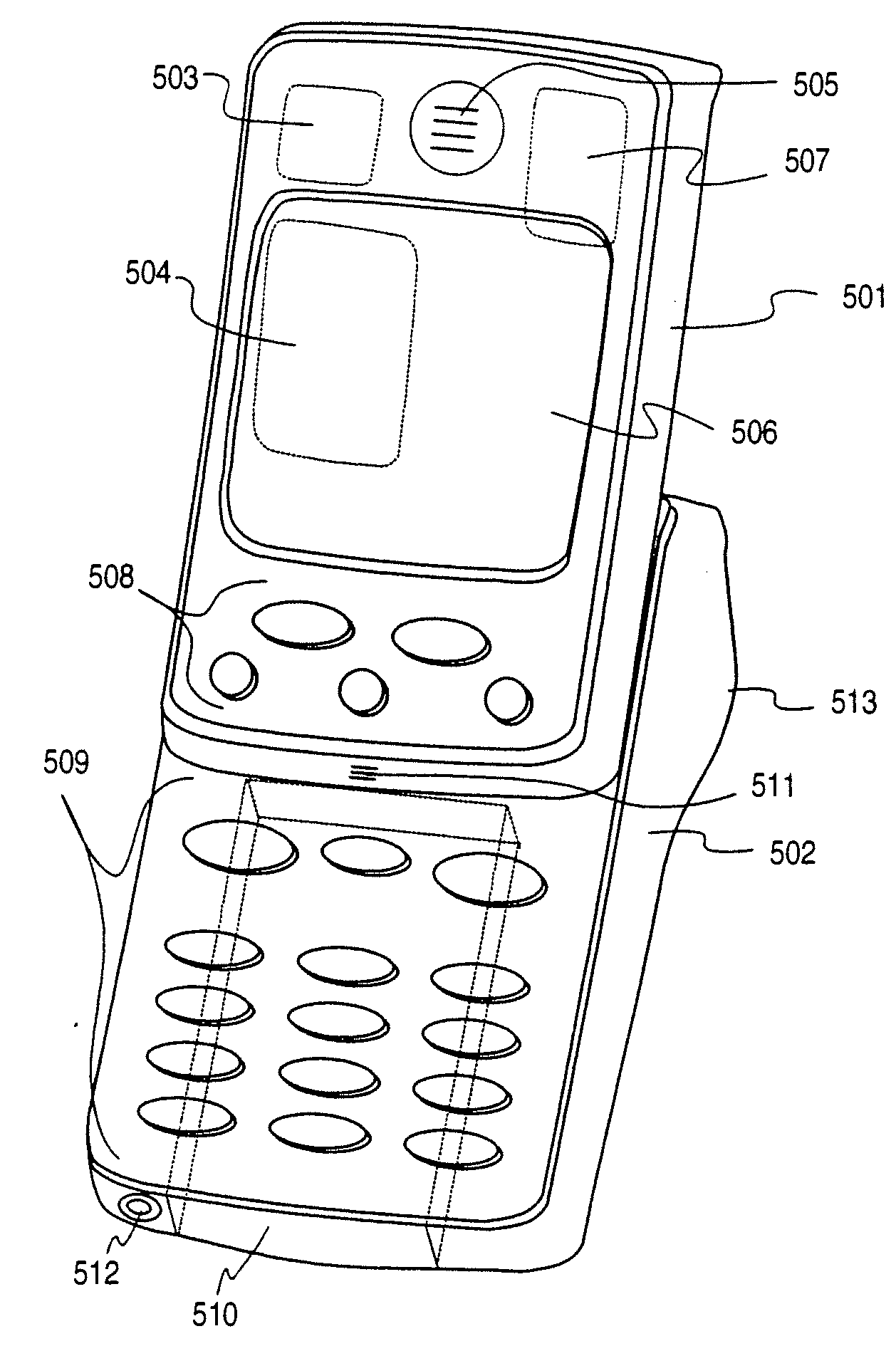 Telescopic structure for a telephone apparatus