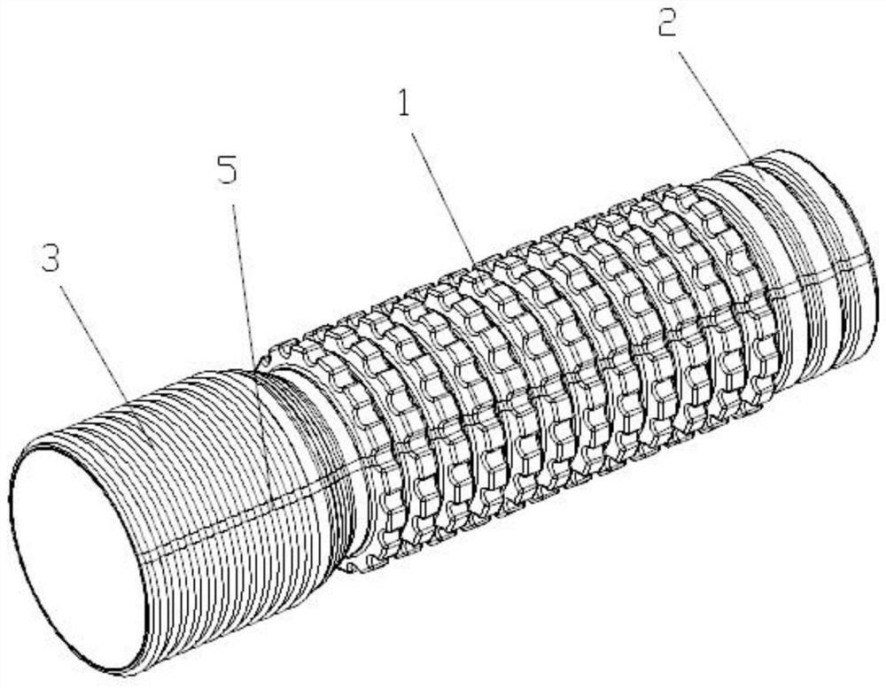 External gear-shaped reinforced composite pipe