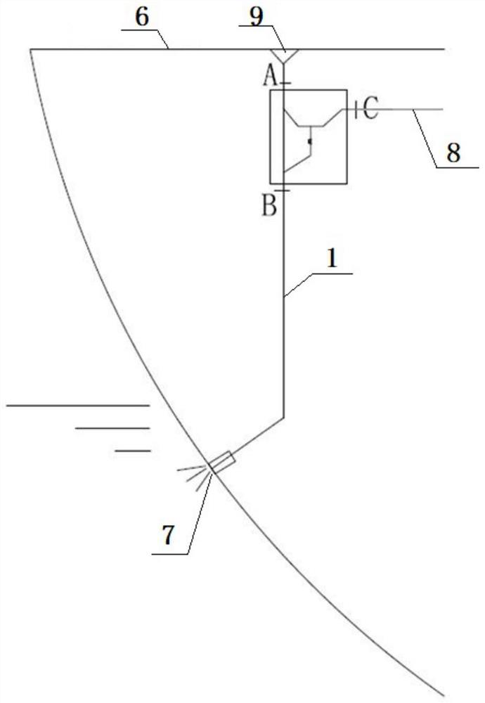 Ice melting pipeline and method for water falling opening of deck of LNG ship in ice area