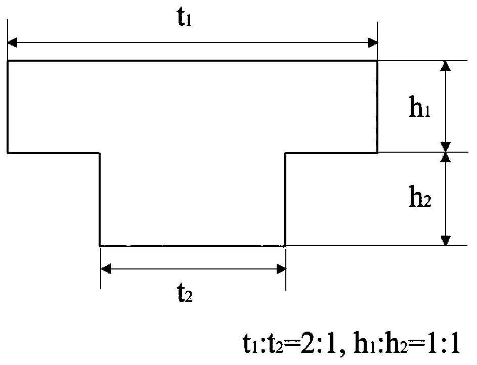 Integrated forming die and method of fiber-metal super-hybrid T-shaped reinforcing rib structure