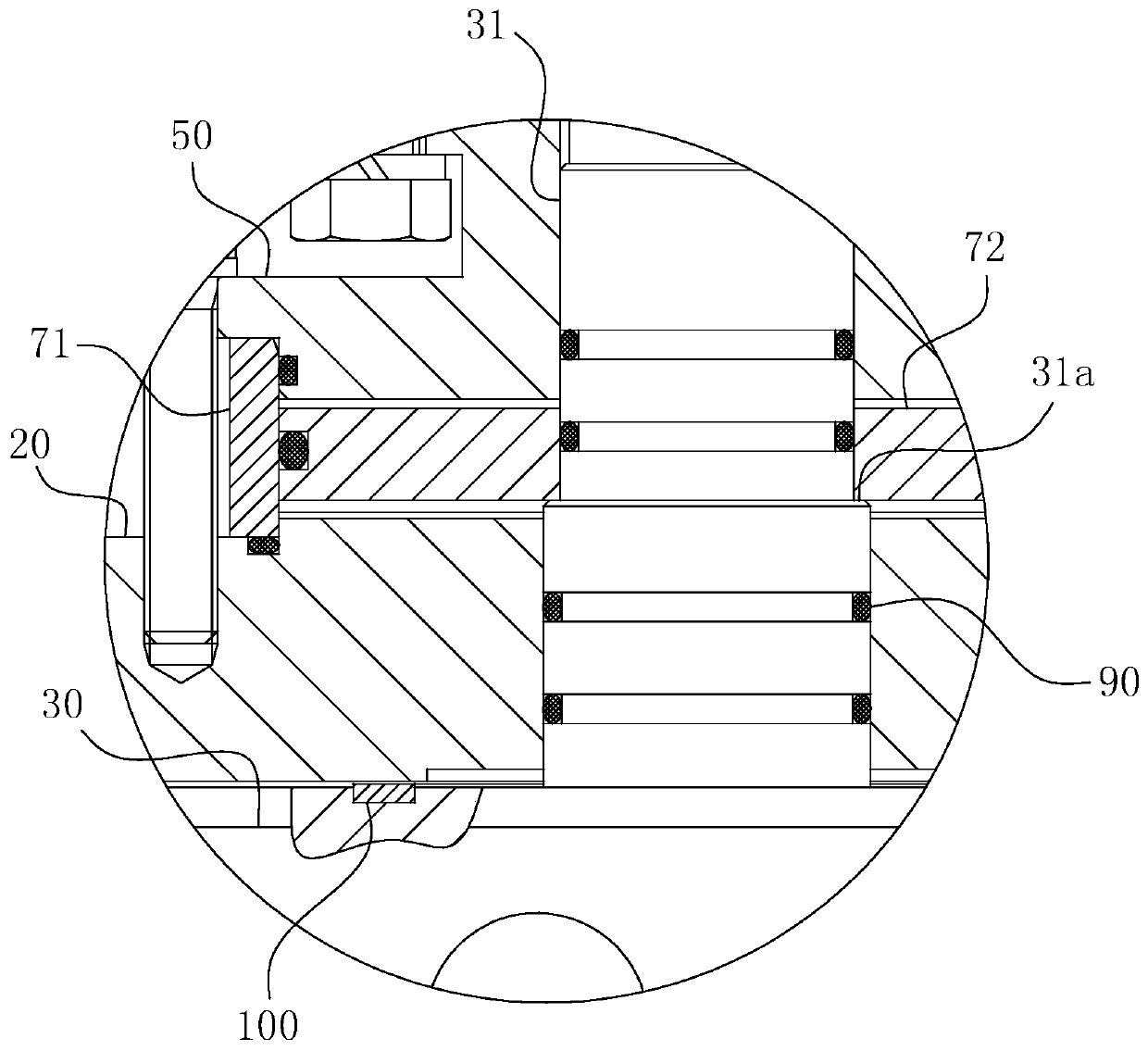 Pneumatic forcedly-sealing tapered plug type powdered coal feeding reversing valve