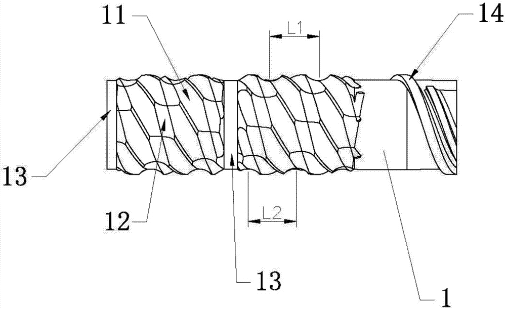 Multi-head spiral mixing device