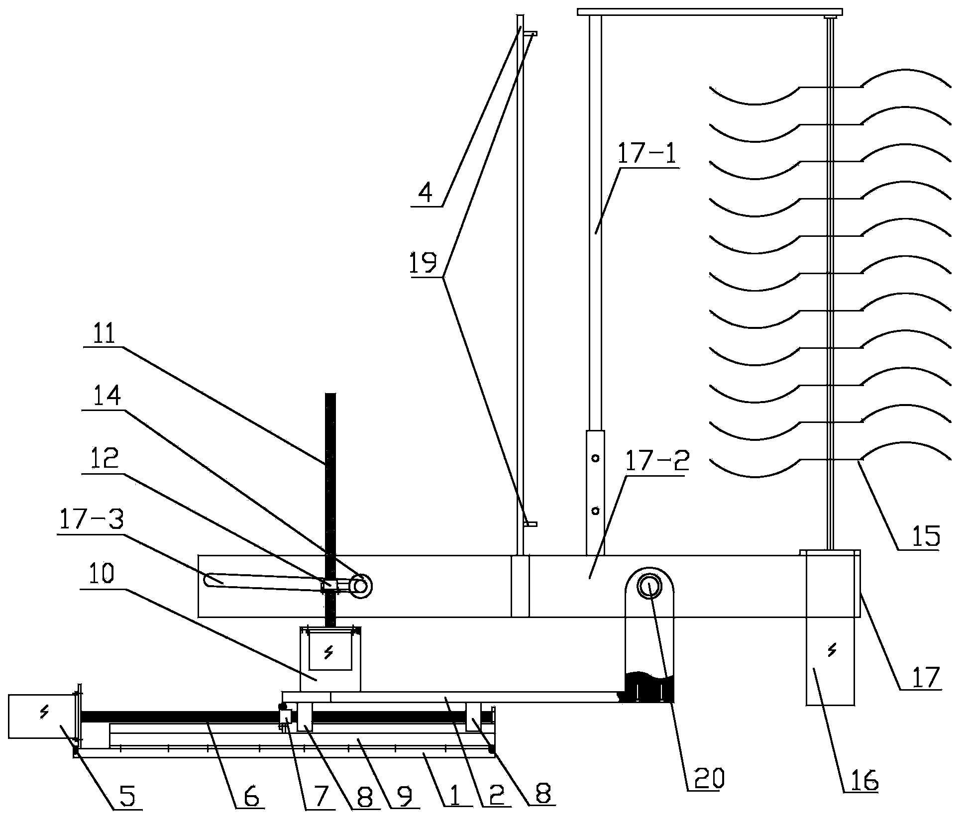 Suspension type electric profiling flower and fruit thinning machine and usage method thereof