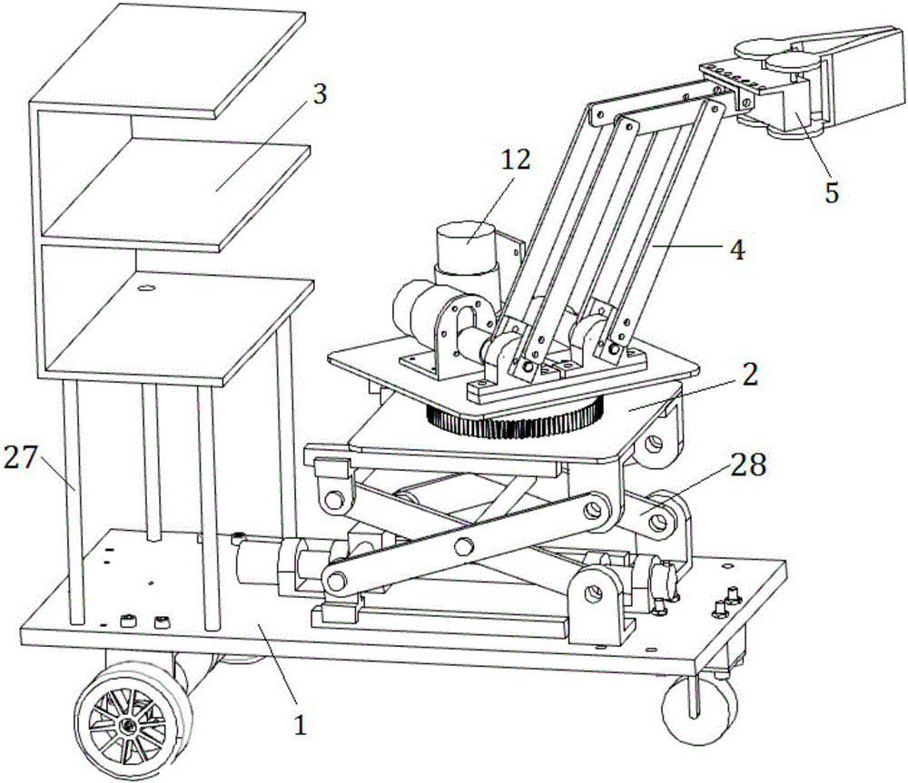 AGV device capable of achieving automatic stacking