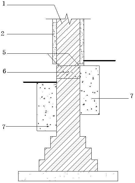 Sliding shock isolation device with ring beam masonry structure and construction method of sliding shock isolation device