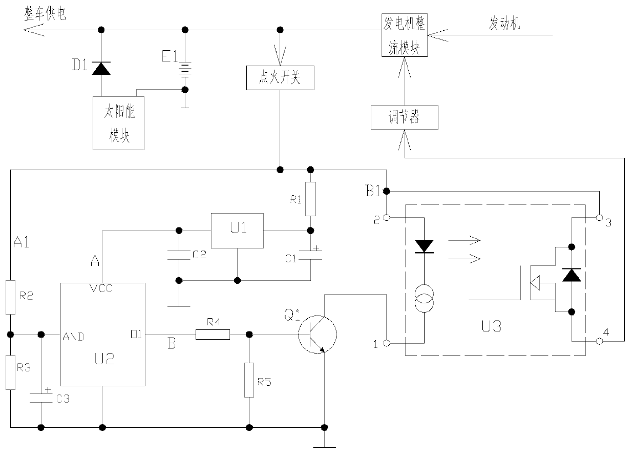 Solar-powered micro-mixing device for oil-fueled automobile