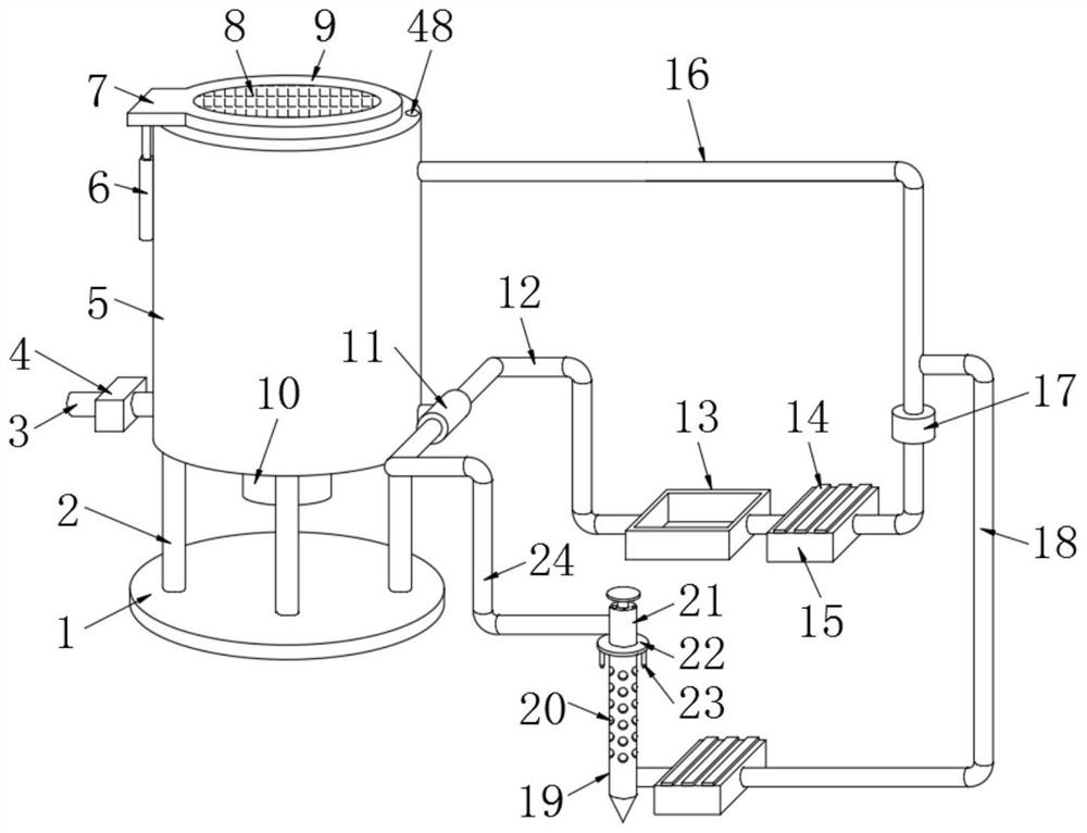 A water recycling system for garden landscape