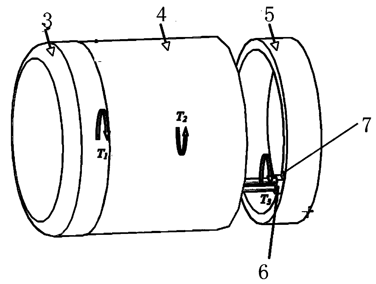 A kind of jack for changing the rolling angle of the shield machine