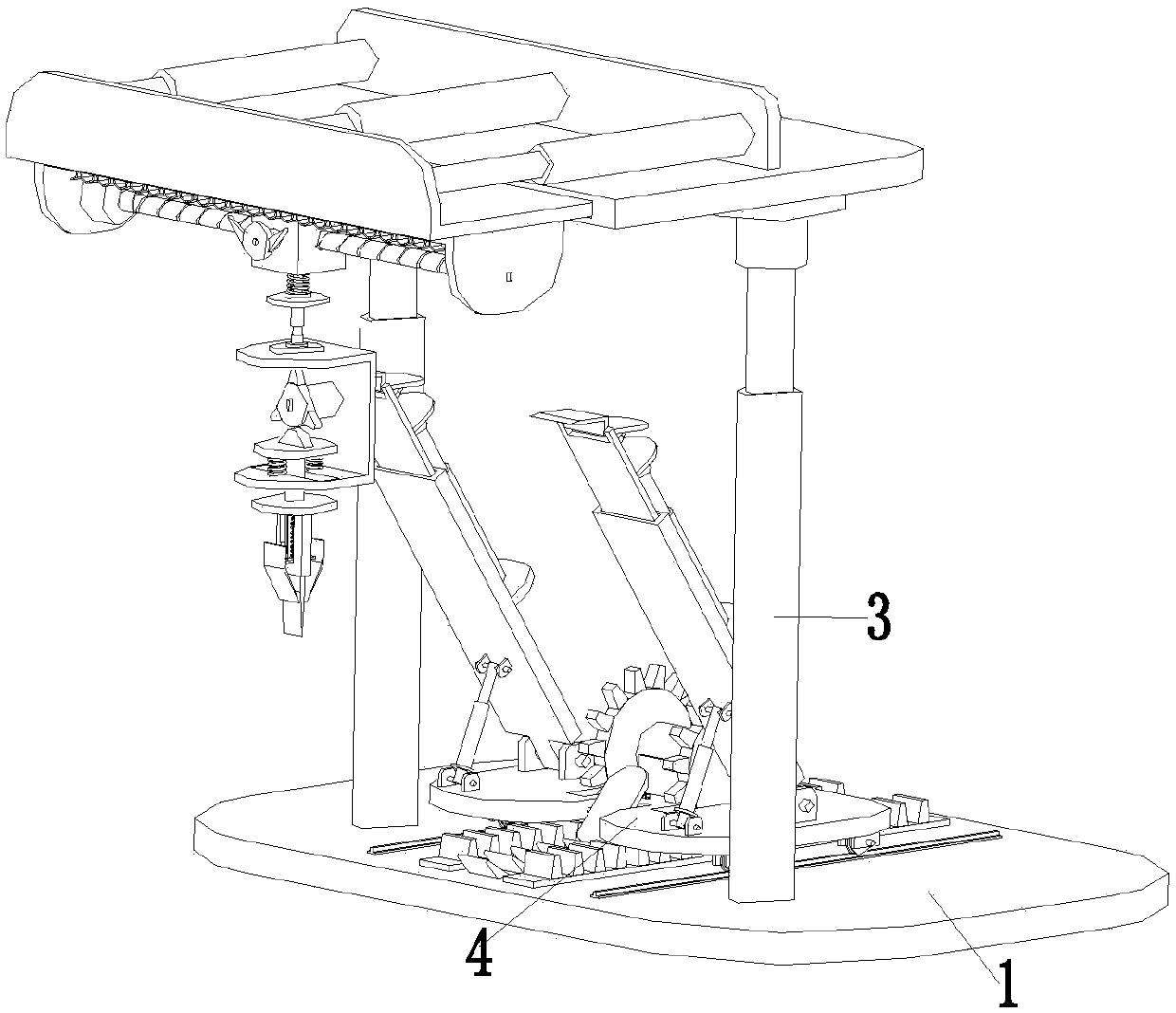 Mechanical dismantling equipment for bridge pile foundation concrete spouting protection plate