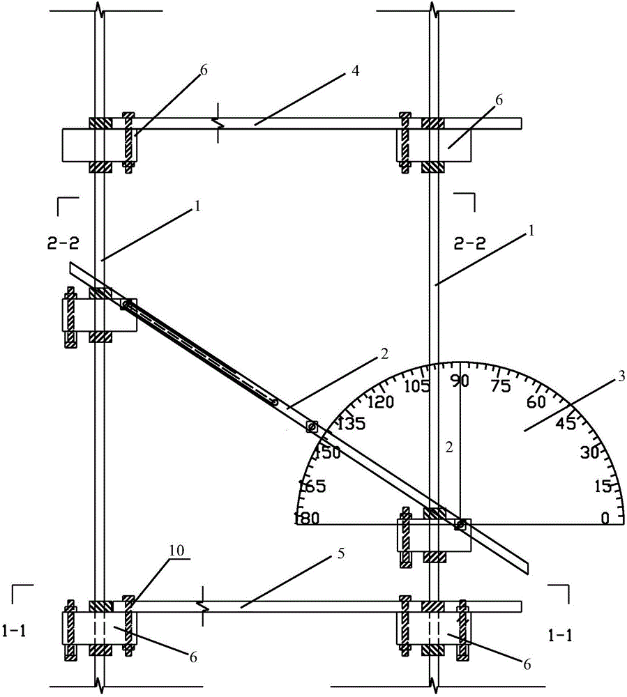 Inclined column steel bar positioning device