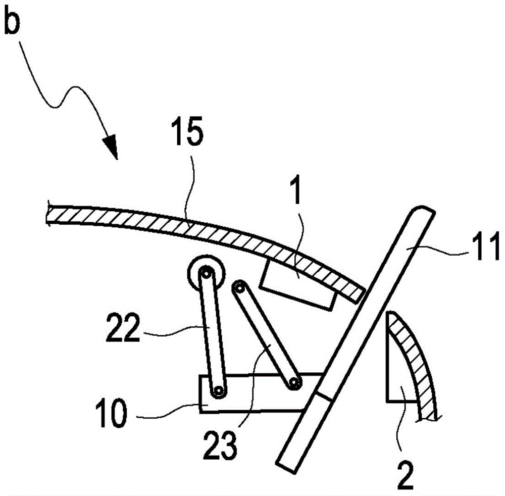 Swinging arrangement with overload protection