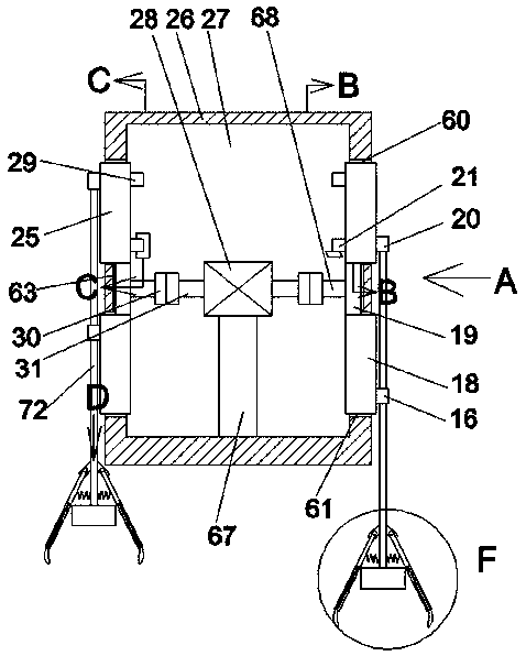 Device capable of assisting disabled person in carrying out bionic walking and gonging upstairs