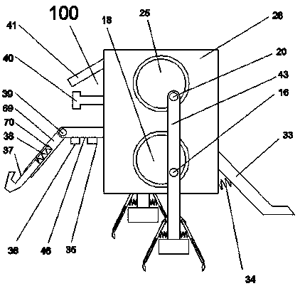 Device capable of assisting disabled person in carrying out bionic walking and gonging upstairs