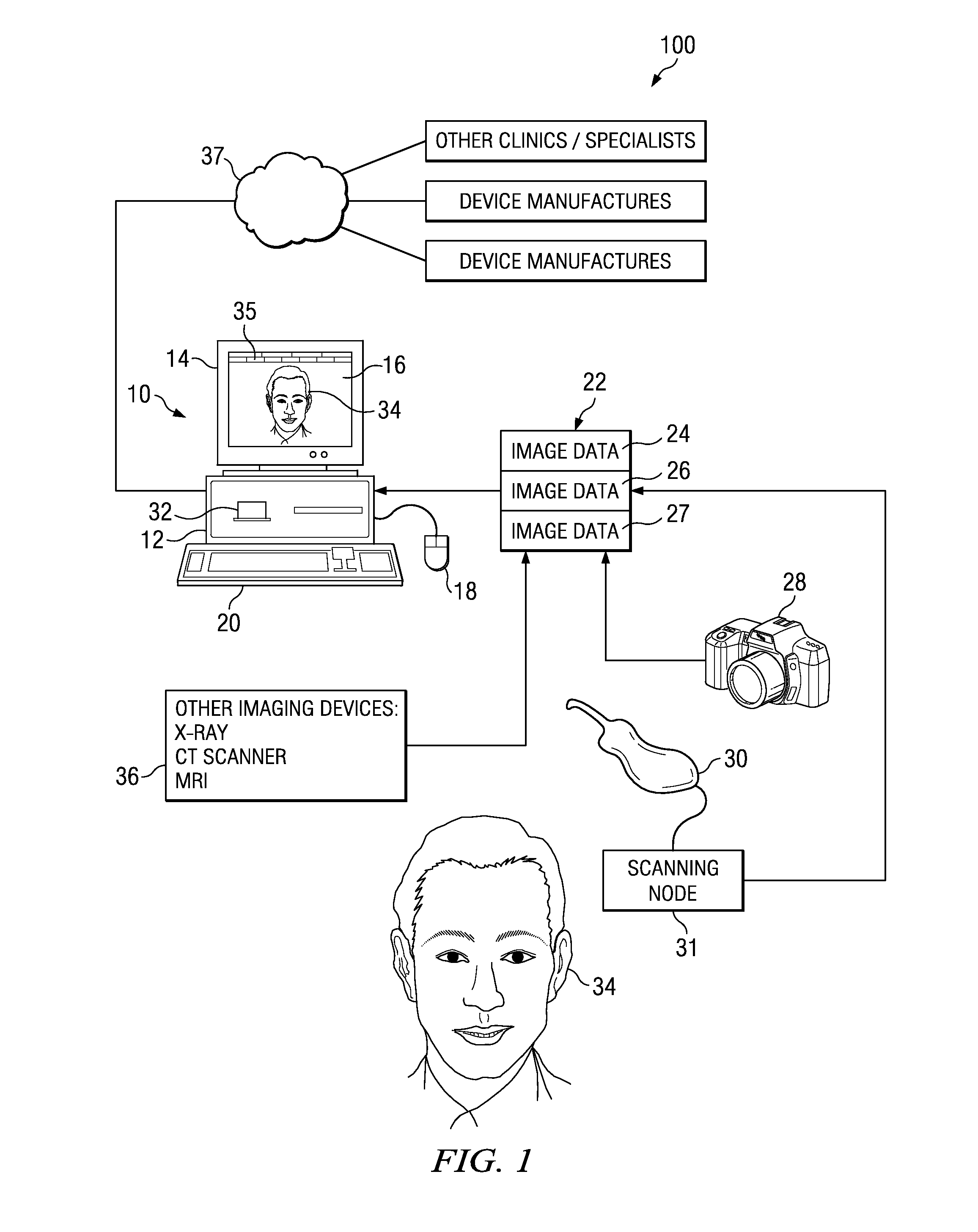 Method and system for measuring tooth displacements on a virtual three-dimensional model