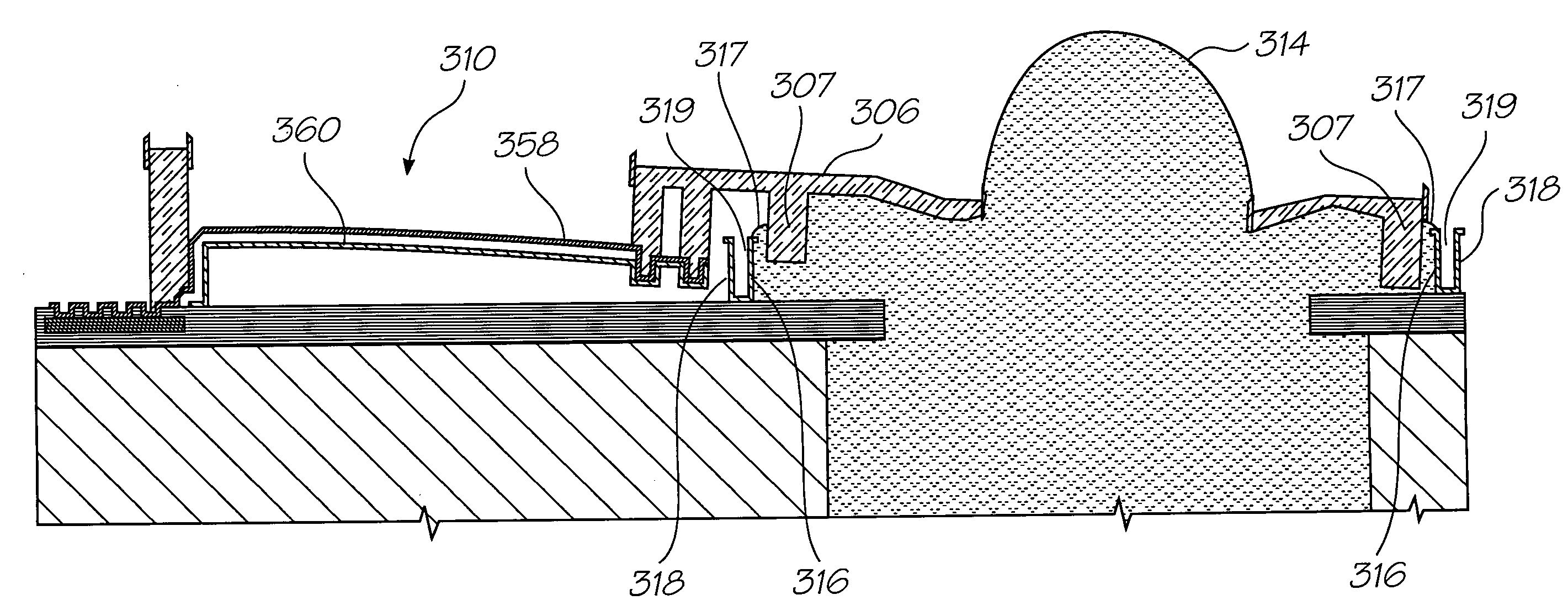 Inkjet nozzle assembly having thermal bend actuator with an active beam defining substantial part of nozzle chamber roof