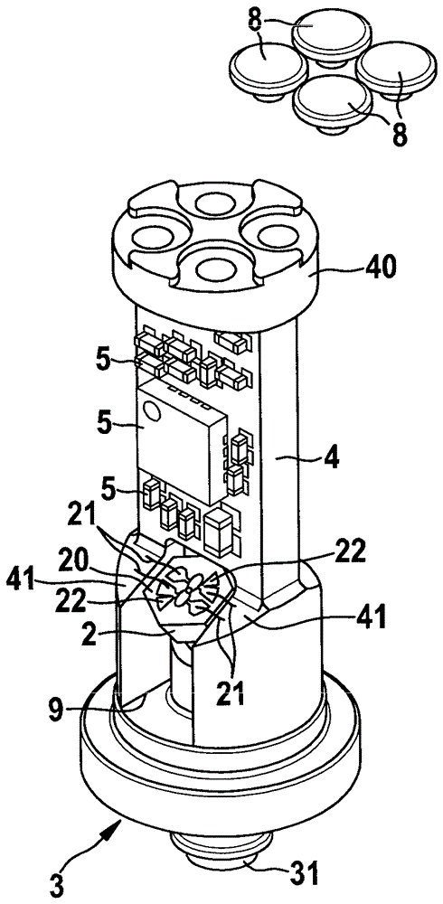 Pressure sensor for detecting the pressure of the medium