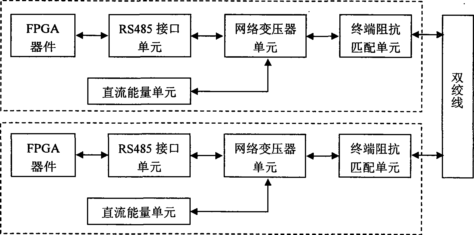 High-speed RS485 energy/data transmission terminal