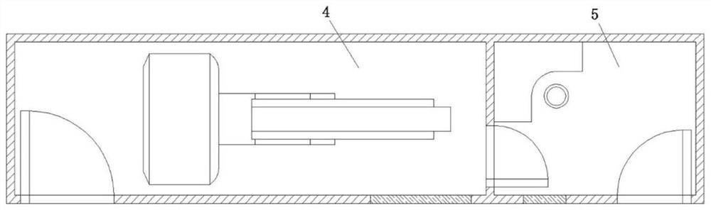 Lead-free CT shelter structure