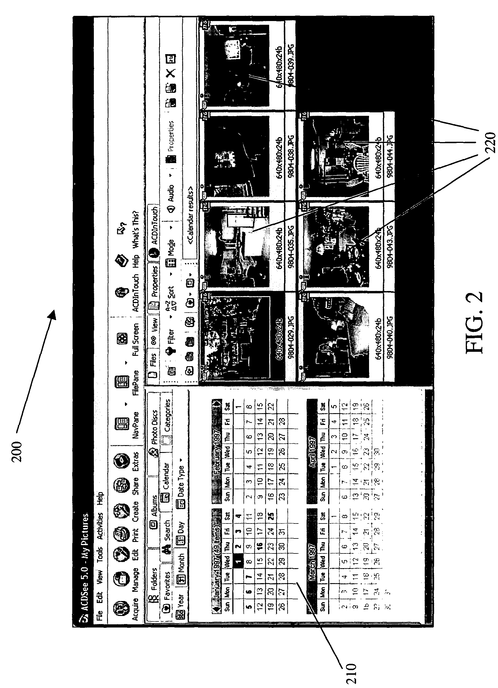 Method and system for calendar-based image asset organization