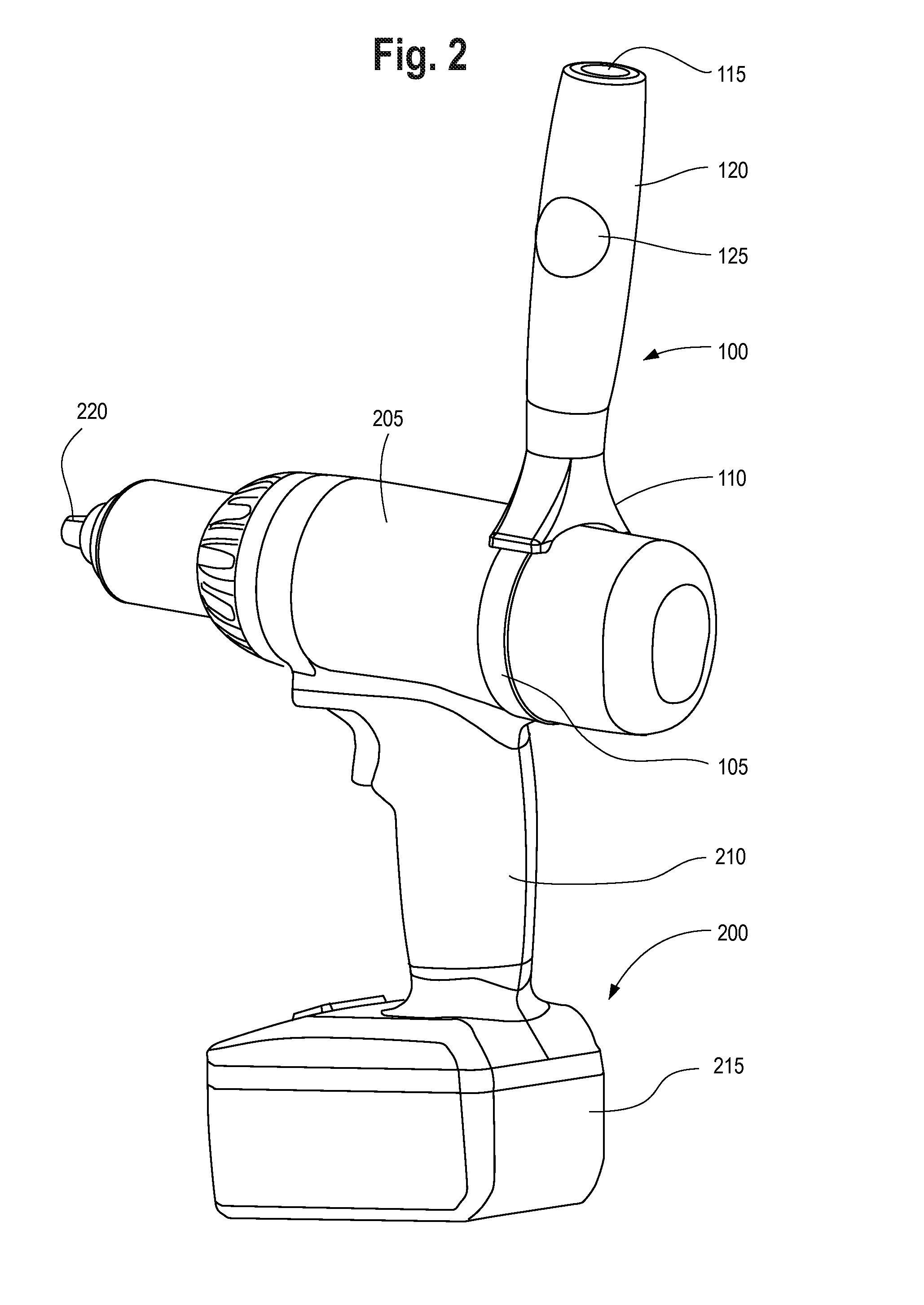 Auxiliary power tool handle