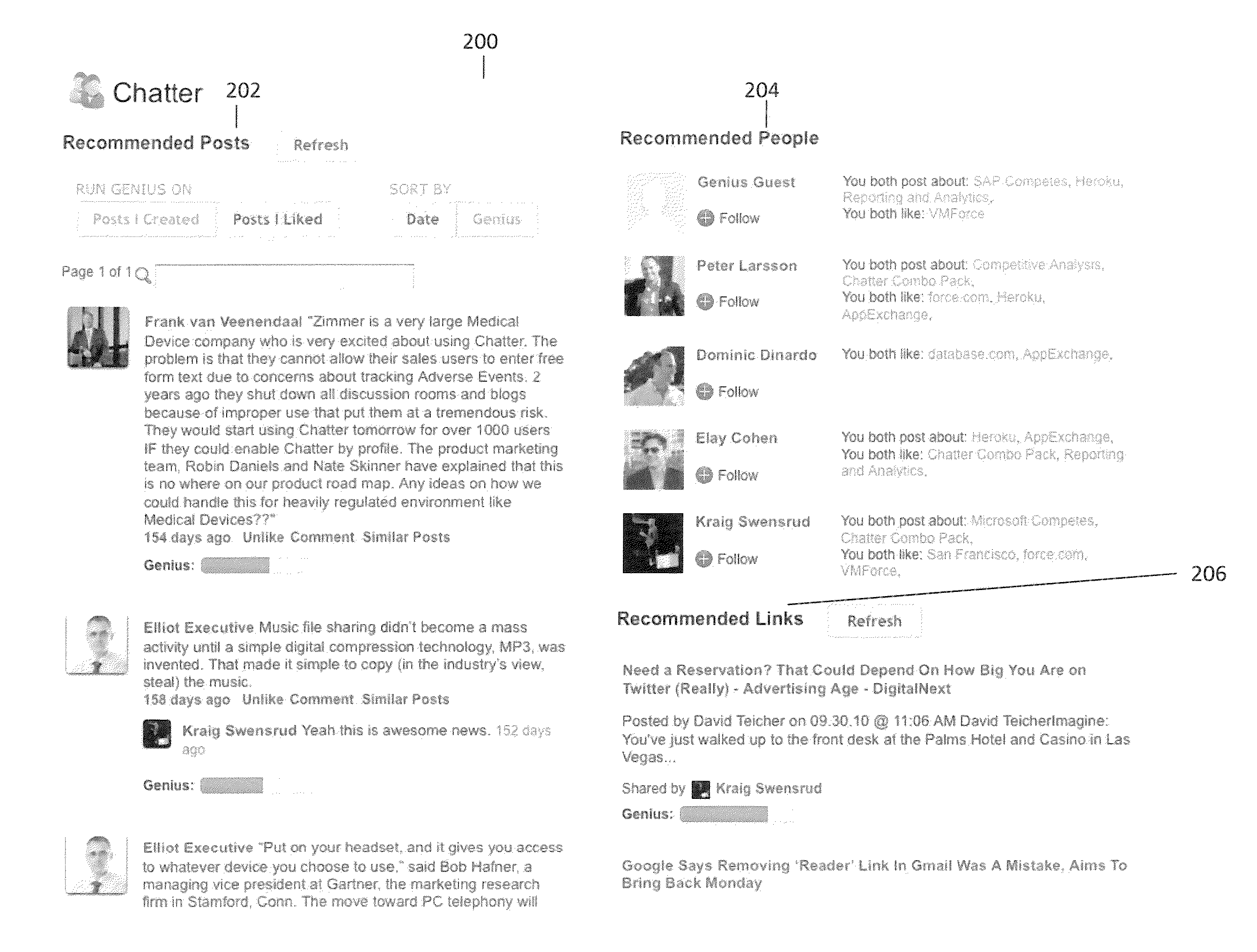 System and method for content-based recommendations for private network users