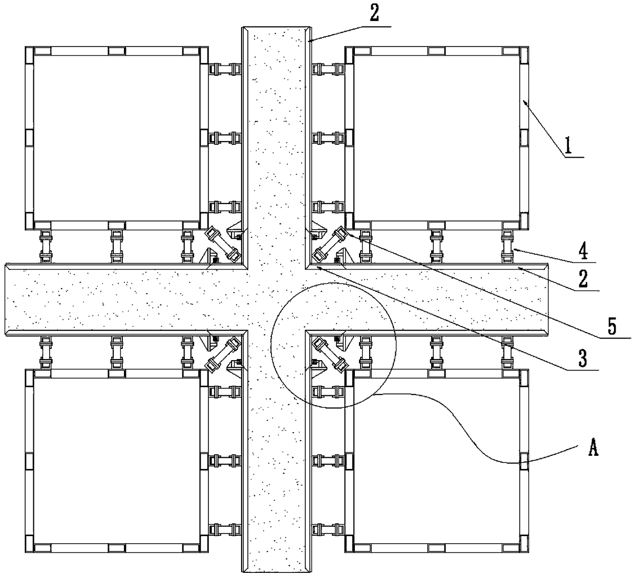 Building automatic formwork connecting system and precise positioning system thereof