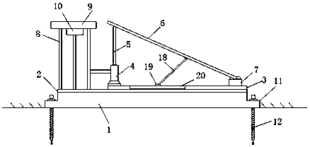 Fixing and supporting device of templates for building construction